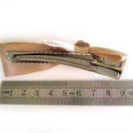 Hårspänne, Alligator Clips, Vit Champagne Rosett - Image 3