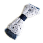 Hårspänne, Alligator Clips, Vit Demin Rosett - Image 2